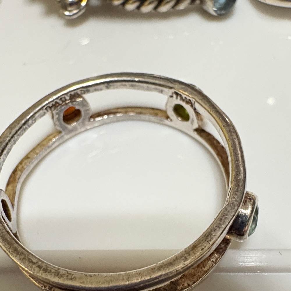 Five Stack Sterling Silver Ring 925 All Women's R… - image 3